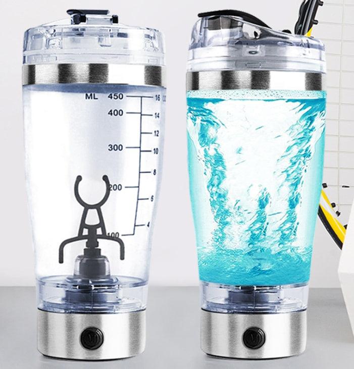 Electric Protein Shake Stirrer – USB Rechargeable Shaker Bottle for Coffee, Milk & Fitness Drinks ⚡
