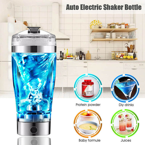 Electric Protein Shake Stirrer – USB Rechargeable Shaker Bottle for Coffee, Milk & Fitness Drinks ⚡
