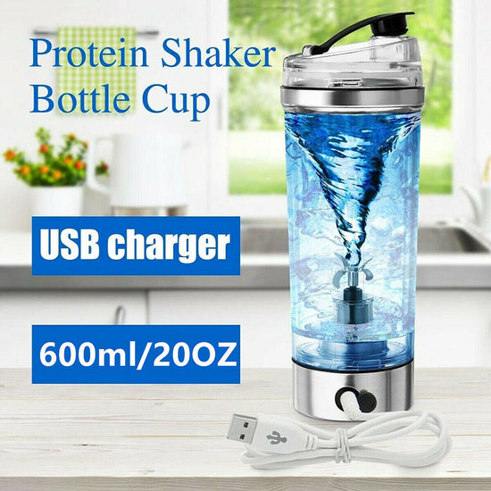 Electric Protein Shake Stirrer – USB Rechargeable Shaker Bottle for Coffee, Milk & Fitness Drinks ⚡
