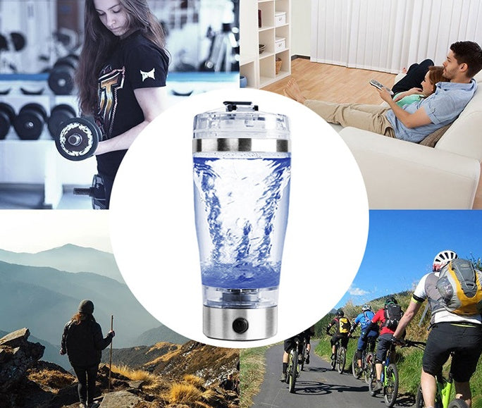 Electric Protein Shake Stirrer – USB Rechargeable Shaker Bottle for Coffee, Milk & Fitness Drinks ⚡