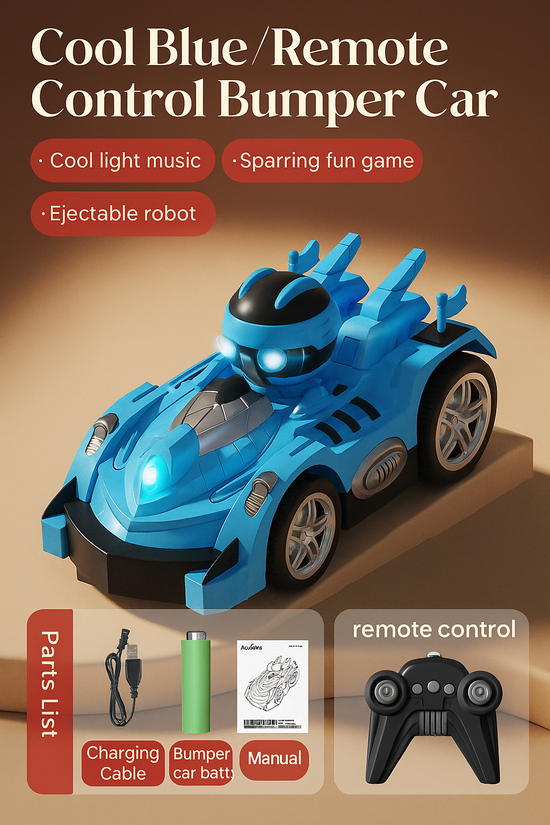 Light Cartoon Remote Control Bumper Car Double Battle Toy